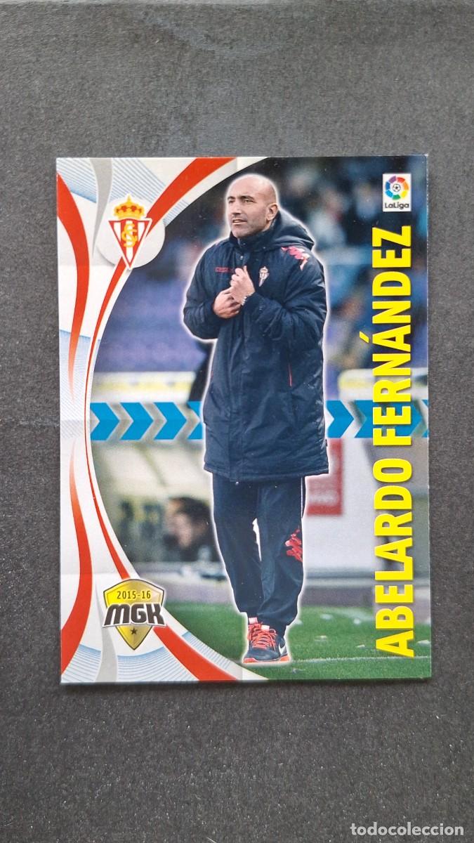 Figurine di Calcio: L1 ABELARDO FERNANDEZ ENTRENADOR SPORTING DE GIJON 461 PANINI MEGACRACKS 2015 2016 15 16