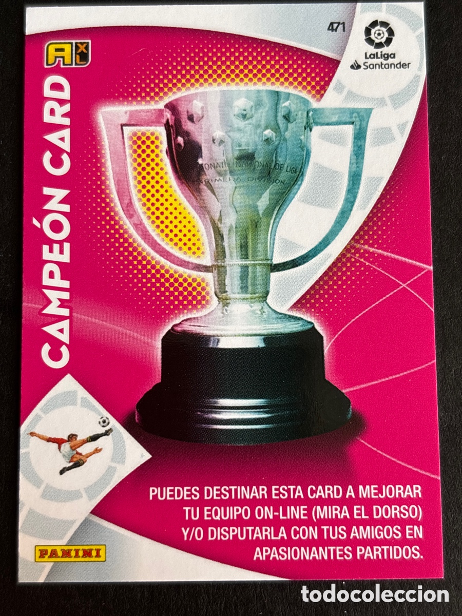 Figurine di Calcio: CAMPE&Oacute;N CARD N&ordm; 471 / ADRENALYN XL 2021 2022 PANINI 21 22 CARD FICHA CROMO TARJETA LIGA ESPA&Ntilde;A