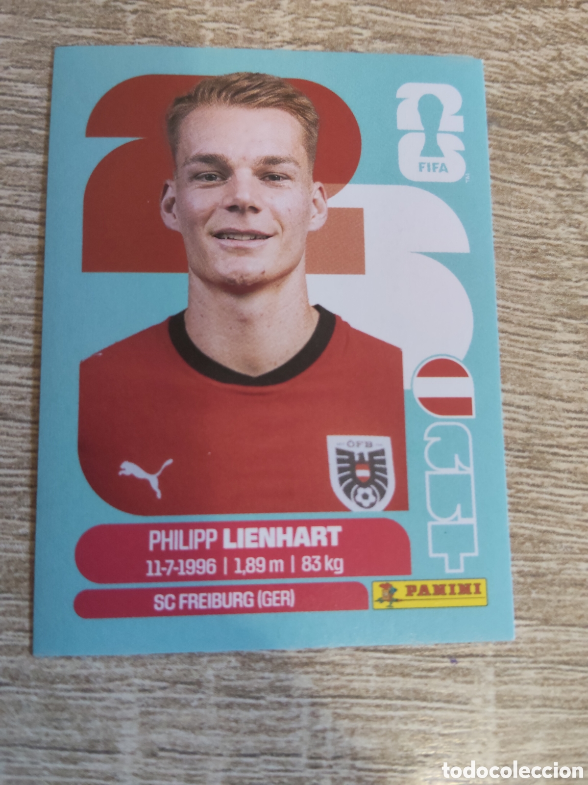 Cartes &agrave; collectionner de Football: Panini mundial 2026 AUT 6 Philipp Lienhart Austria