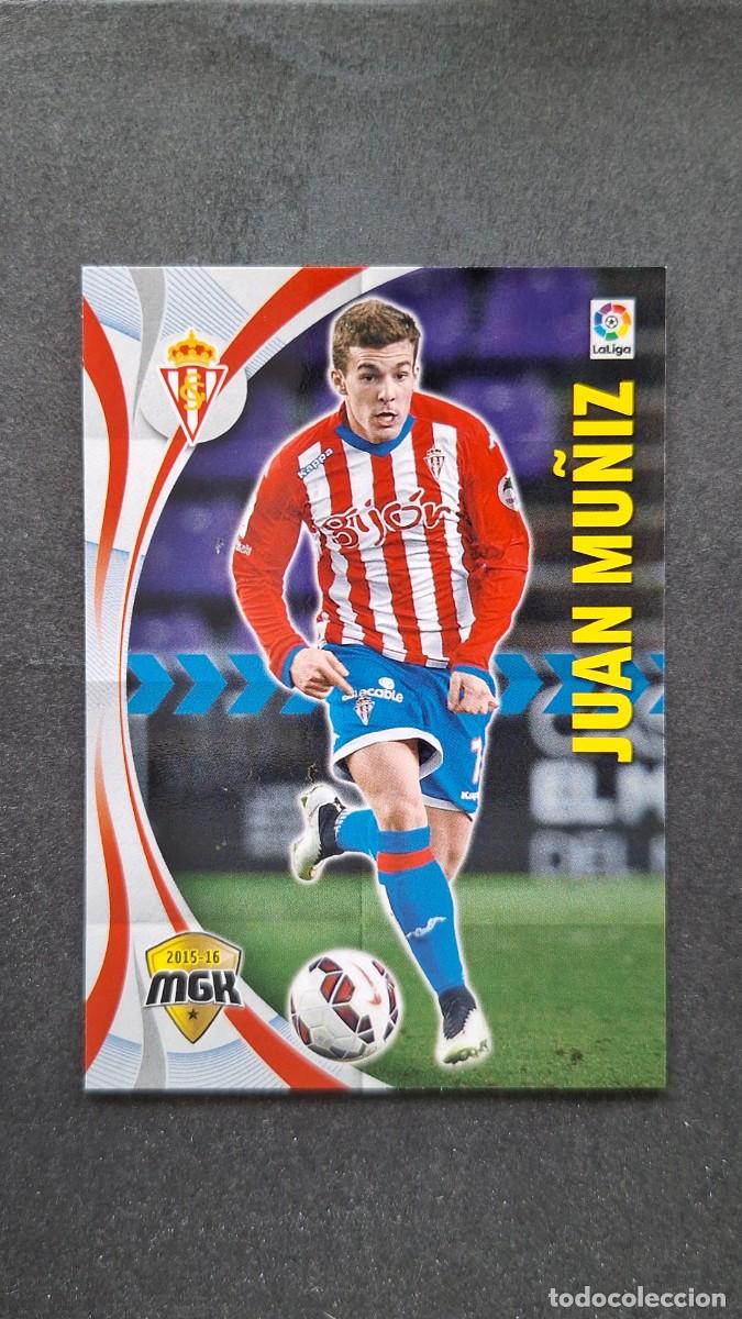 Cromos de f&uacute;tbol: L1 JUAN MU&Ntilde;IZ SPORTING DE GIJON 476 PANINI MEGACRACKS 2015 2016 15 16