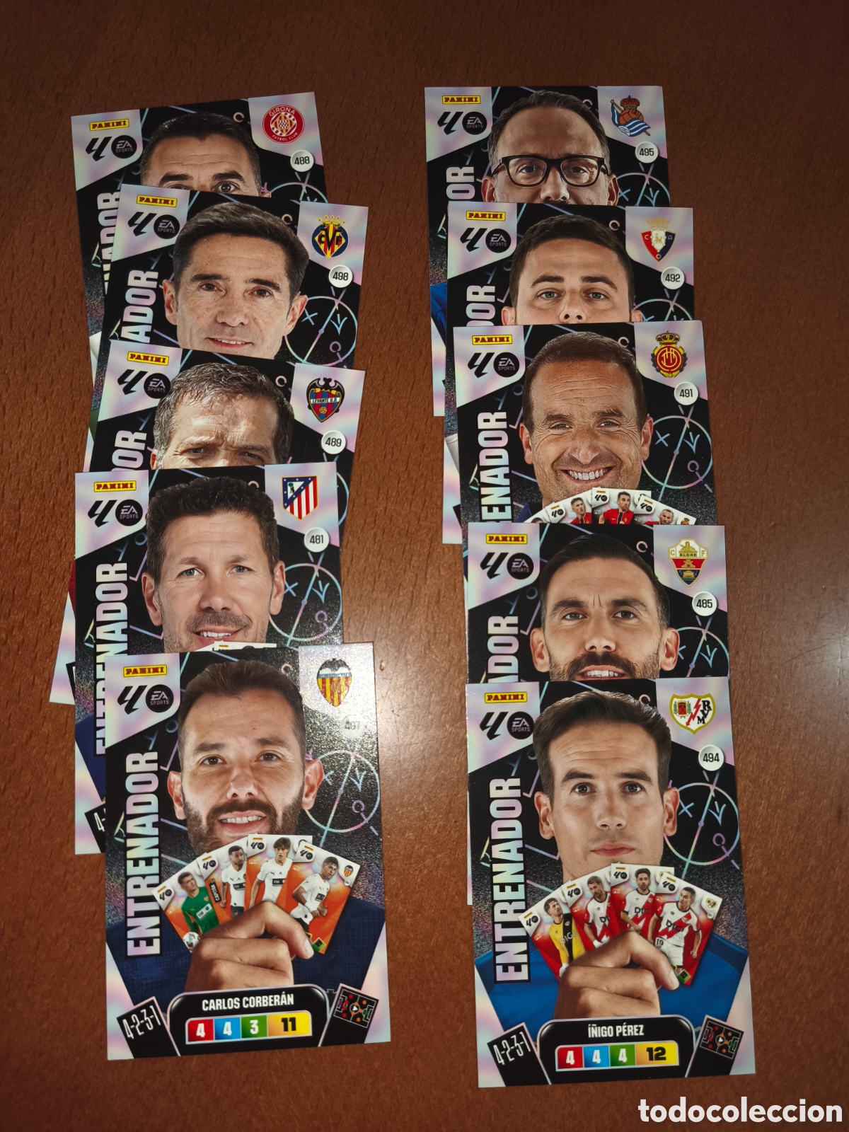 Football Stickers: Lote 10 cartas ENTRENADOR Adrenalyn XL 25/26