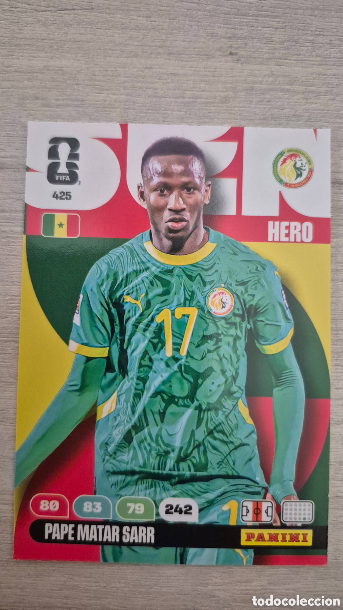 Figurine di Calcio: N&deg;425 Senegal Pape Matar Sarr Adrenalyn FIFA World Cup 2026