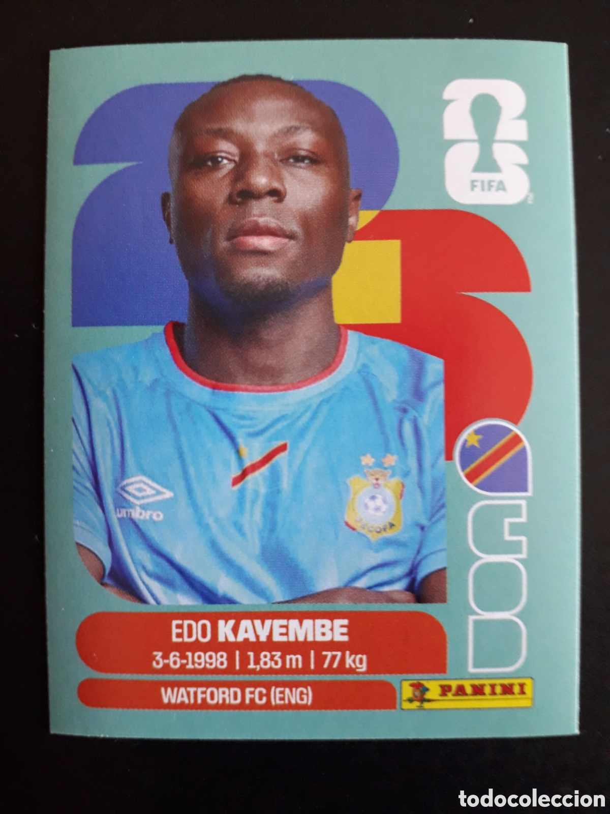 Figurine di Calcio: EDO KAVEMBE CONGO COD 10 MUNDIAL F&Uacute;TBOL 2026 FIFA WORLD CUP PANINI SIN PEGAR PEDIDO M&Iacute;NIMO 3&euro;