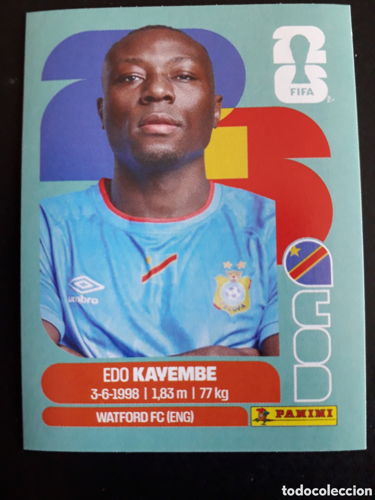 Cromos de f&uacute;tbol: EDO KAVEMBE CONGO COD 10 MUNDIAL F&Uacute;TBOL 2026 FIFA WORLD CUP PANINI SIN PEGAR PEDIDO M&Iacute;NIMO 3&euro;