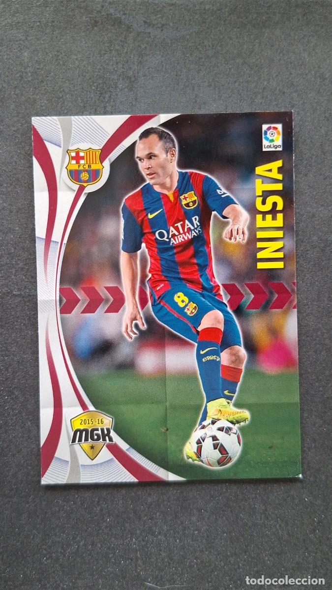 Cromos de f&uacute;tbol: L1 INIESTA F. C. BARCELONA 70 PANINI MEGACRACKS 2015 2016 15 16