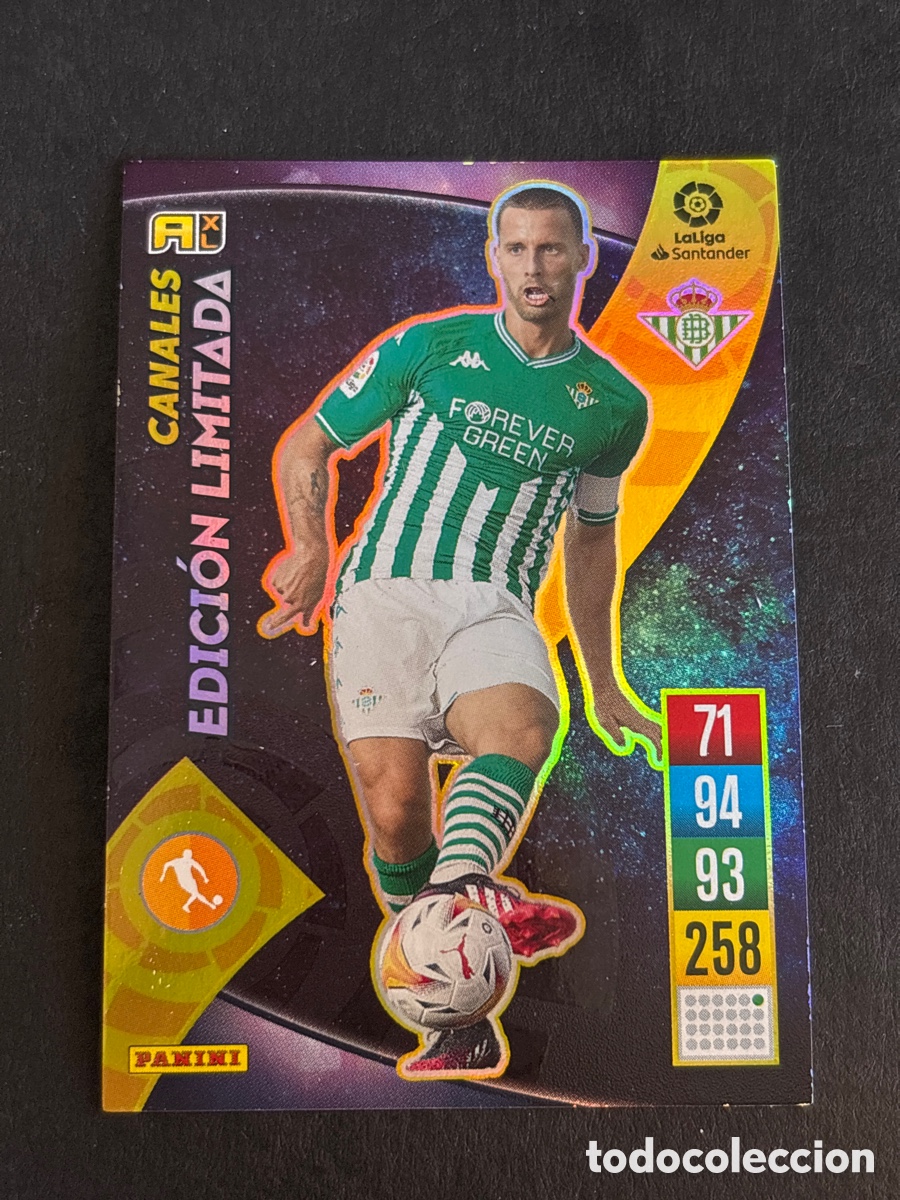 Cromos de f&uacute;tbol: Cromo CANALES EDICI&Oacute;N LIMITADA. Trading card Liga Ficha Adrenalyn XL 2021 2022 Panini. 21 22