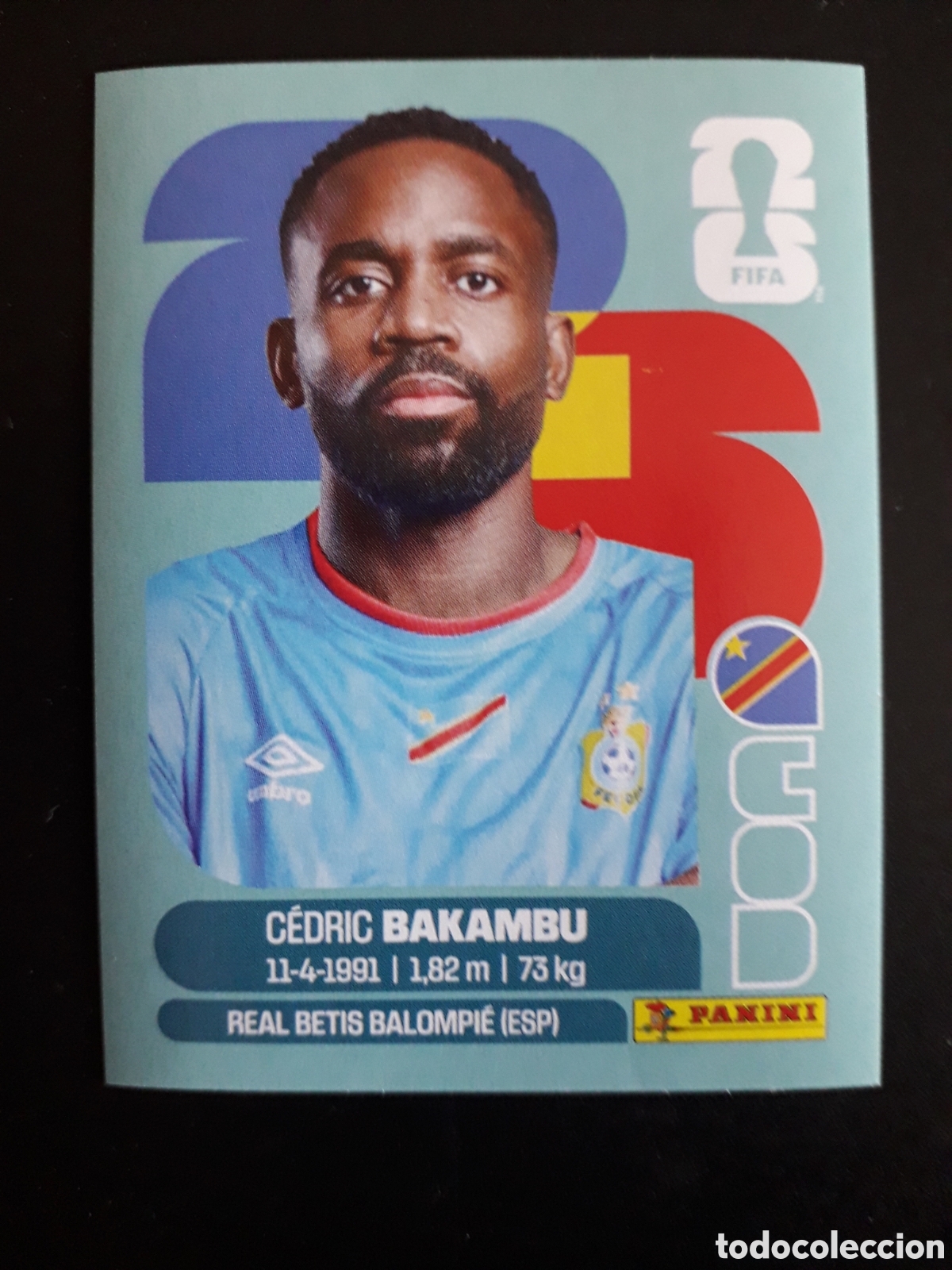 Cromos de f&uacute;tbol: BAKAMBU CONGO COD 19 MUNDIAL F&Uacute;TBOL 2026 FIFA WORLD CUP PANINI SIN PEGAR PEDIDO M&Iacute;NIMO 3&euro;