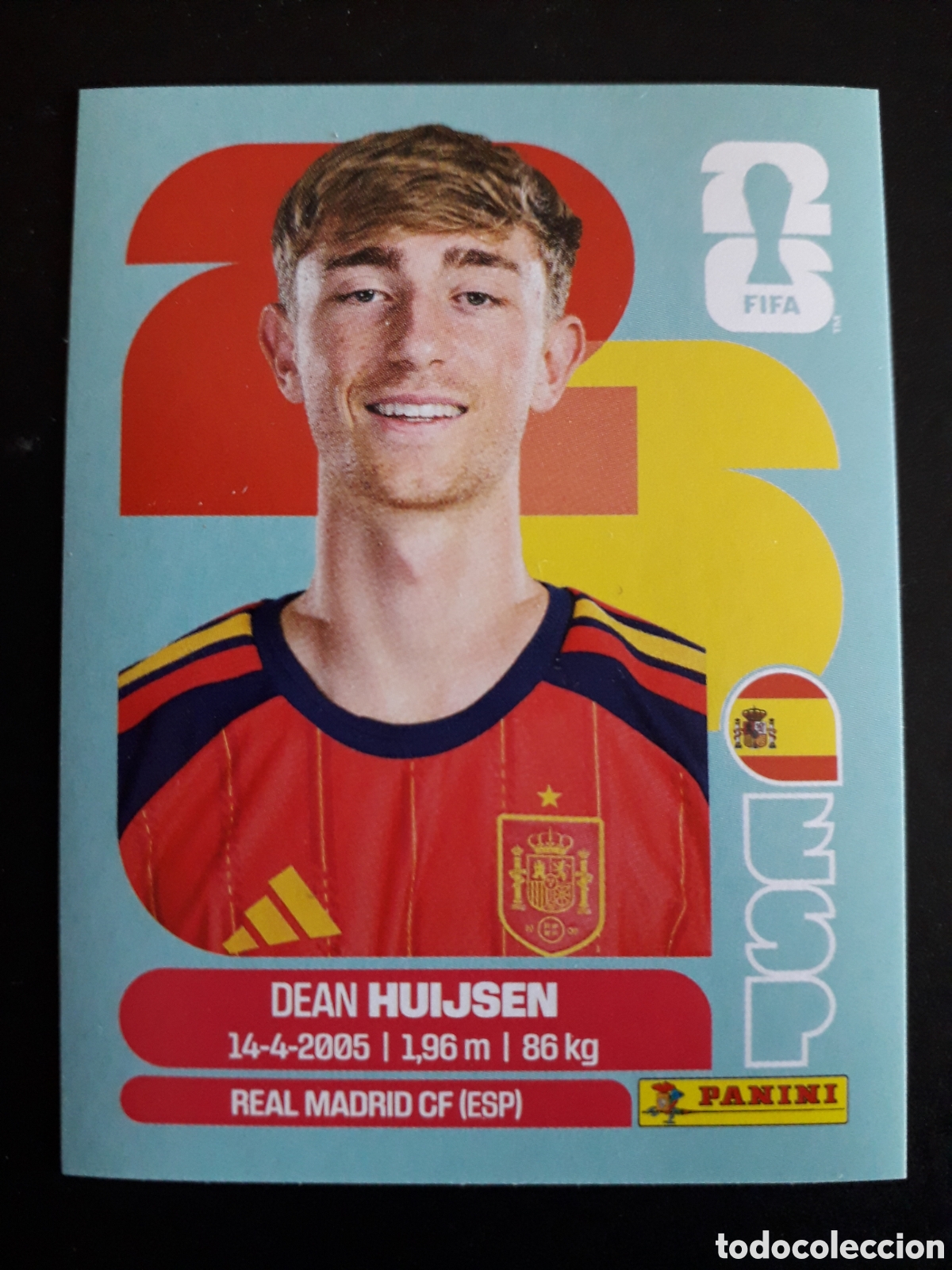 Figurine di Calcio: HUIJSEN ESPA&Ntilde;A ESP 5 MUNDIAL F&Uacute;TBOL 2026 FIFA WORLD CUP PANINI SIN PEGAR PEDIDO M&Iacute;NIMO 3&euro;.