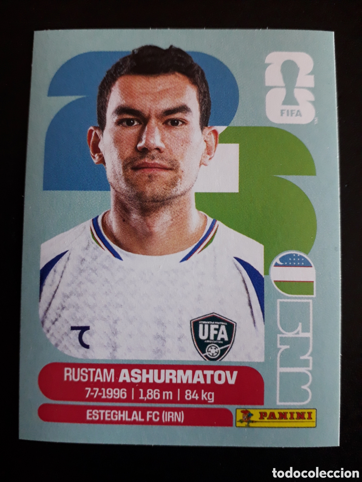 Cromos de f&uacute;tbol: ASHURMATOV UZBEKISTAN UZB 7 MUNDIAL F&Uacute;TBOL 2026 FIFA WORLD CUP PANINI SIN PEGAR PEDIDO M&Iacute;NIMO 3&euro;