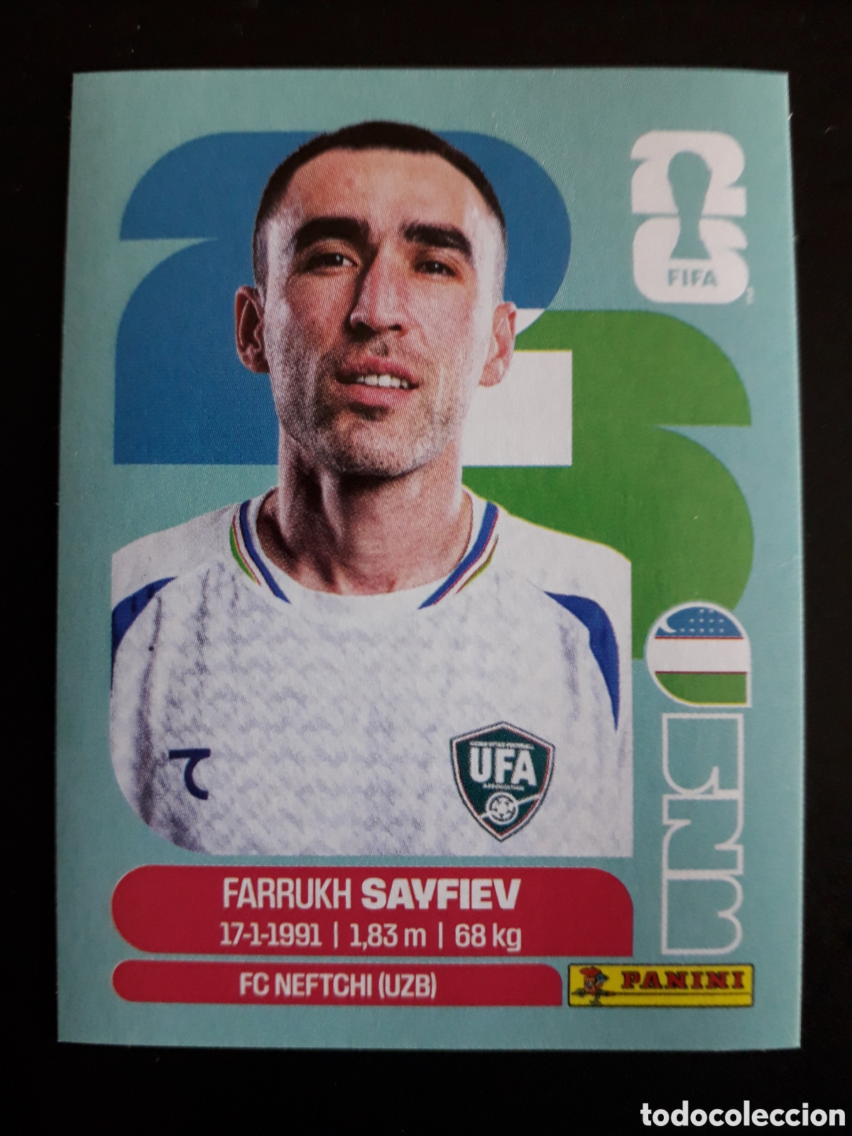 Cromos de f&uacute;tbol: SAYFIEV UZBEKISTAN UZB 3 MUNDIAL F&Uacute;TBOL 2026 FIFA WORLD CUP PANINI SIN PEGAR PEDIDO M&Iacute;NIMO 3&euro;.