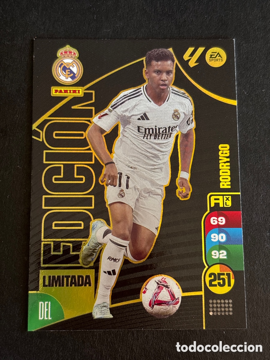 Cromos de f&uacute;tbol: RODRYGO REAL MADRID EDICION LIMITADA FICHAS ALBUM ADRENALYN XL 2024 2025 24 25