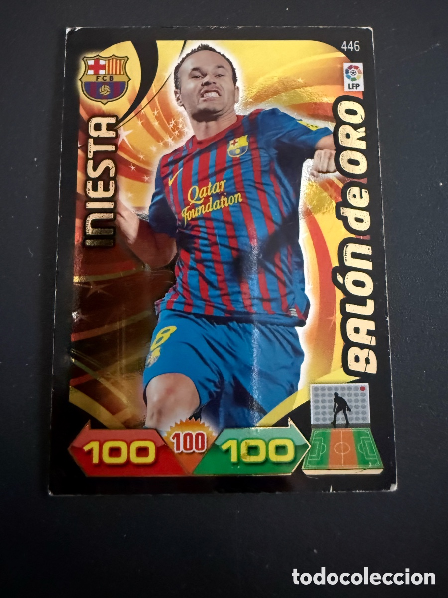 Cromos de f&uacute;tbol: ADRENALYN XL. 2011-12. INIESTA. BAL&Oacute;N DE ORO
