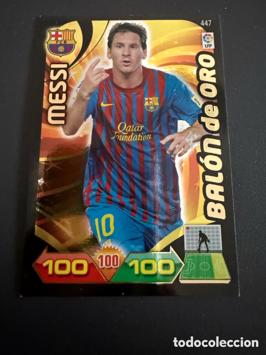 Cromos de f&uacute;tbol: ADRENALYN XL. 2011-12. MESSI. BAL&Oacute;N DE ORO