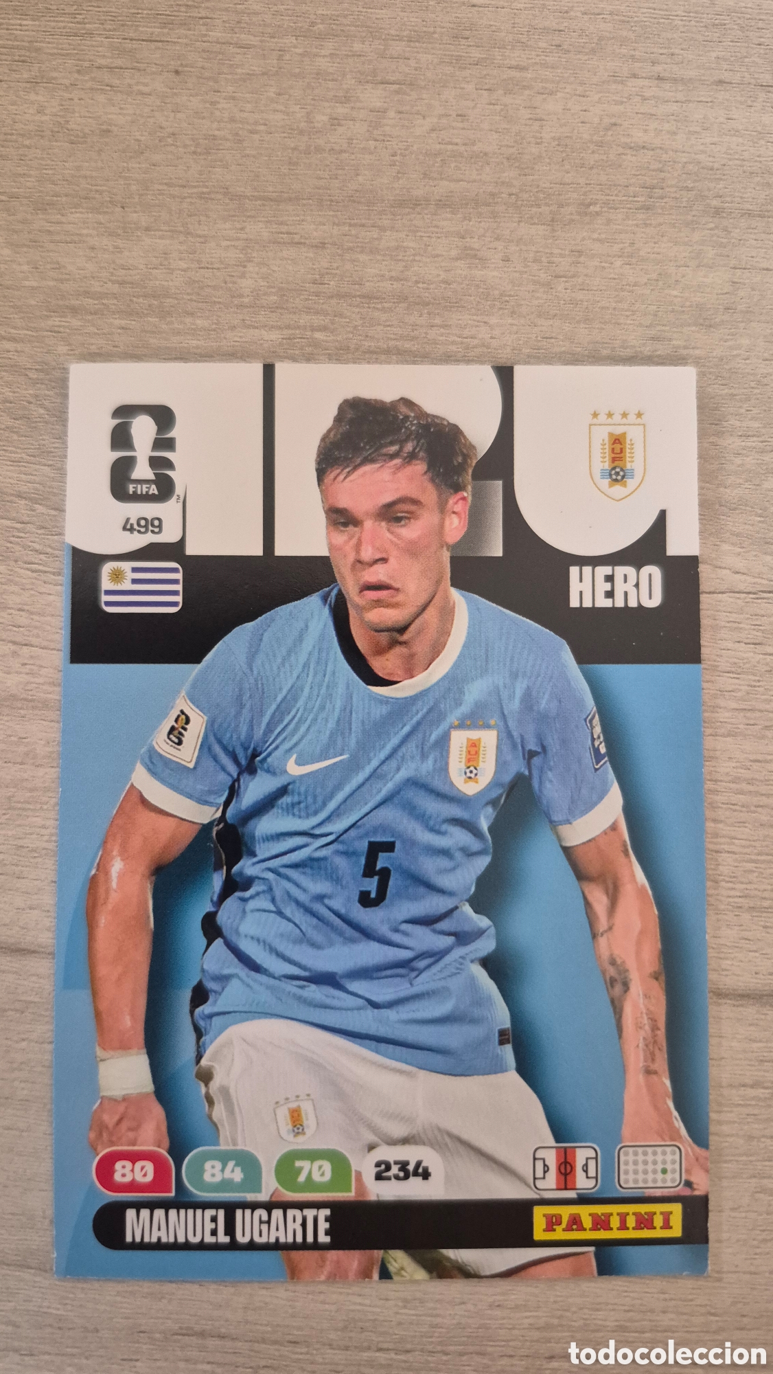 Cromos de f&uacute;tbol: N&deg;499 Uruguay Manuel Ugarte Adrenalyn FIFA World Cup 26