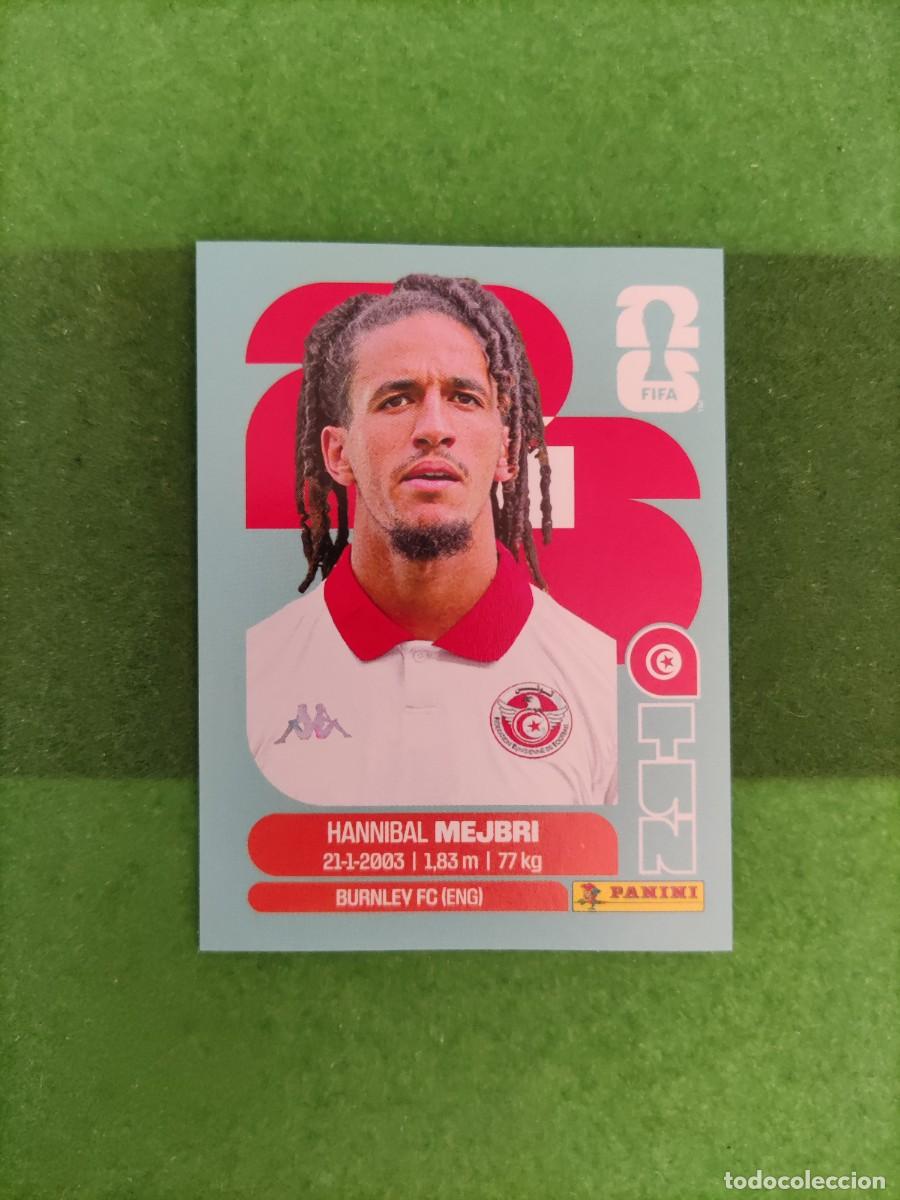 Cromos de f&uacute;tbol: Mejbri T&uacute;nez TUN 14 Sticker Mundial 2026 FIFA World Cup / Sin pegar