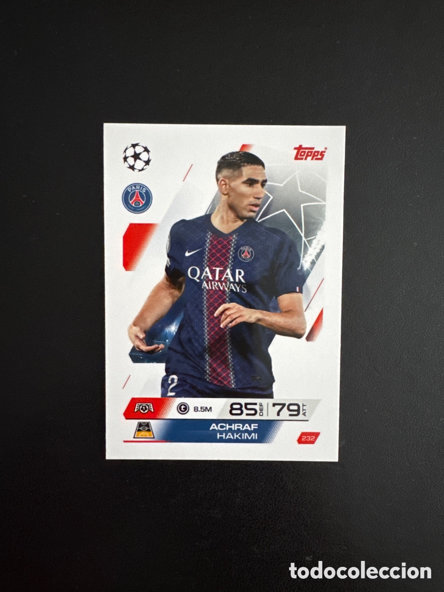 Cromos de f&uacute;tbol: HAKIMI PSG N&Uacute;MERO 232 MATCH ATTAX 2025 2026