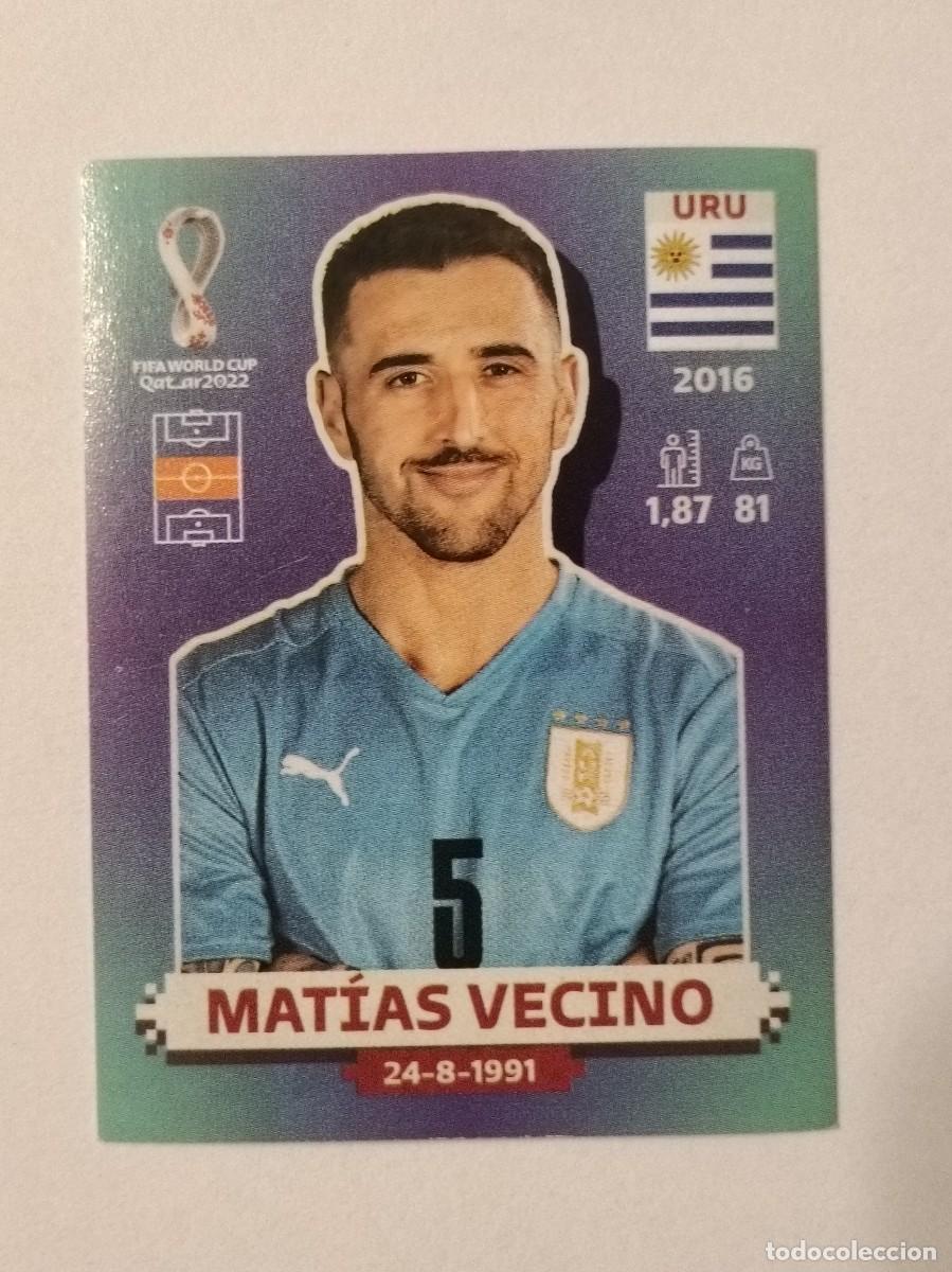 Cromos de f&uacute;tbol: #URU 16 MATIAS VECINO (URUGUAY) MUNDIAL QATAR 2022 PANINI