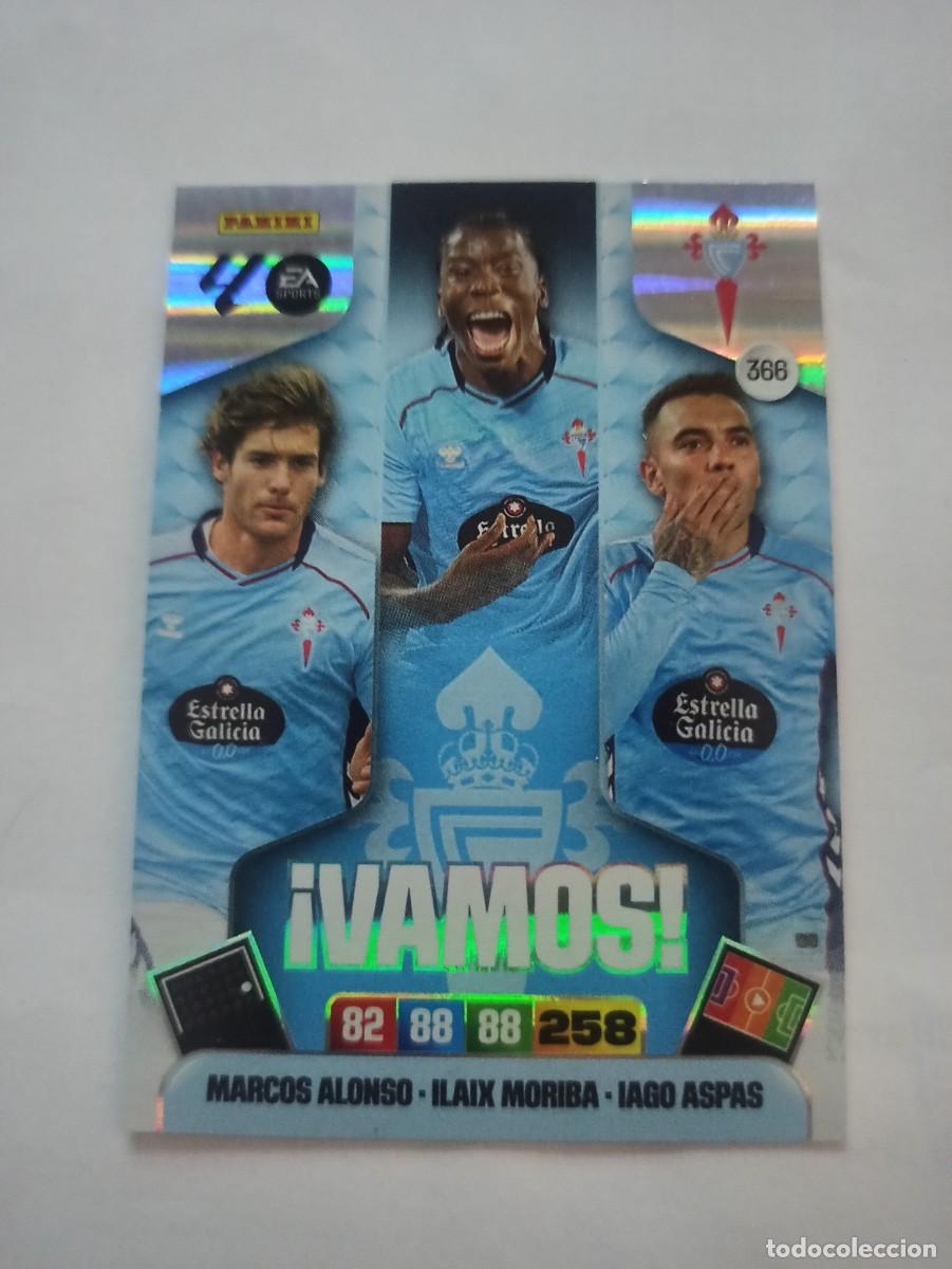 Fu&szlig;ball-Sticker: Marcos Alonso Ilaix Moriba Iago Aspas N&deg; 366 - Vamos - ADRENALYN 2025 2026 - 25 26 - Panini