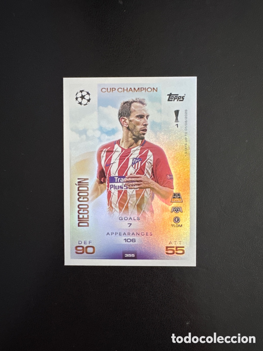 Cromos de f&uacute;tbol: GODIN CUP CHAMPION NUMERO 355 MATCH ATTAX 2025 2026