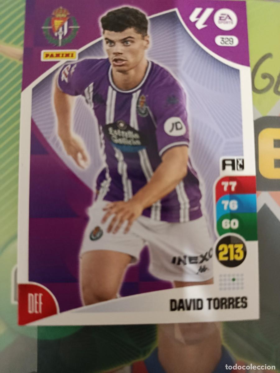 Cromos de f&uacute;tbol: Adrenalyn 24/25. 329- David Torres. Real Valladolid.