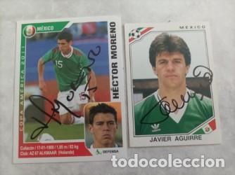 Figurine di Calcio: Cromos futbol firmados Javier Aguirre, Hector Moreno