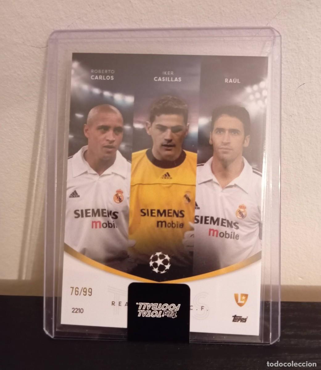 Cartes &agrave; collectionner de Football: -TOPPS TOTAL FOOTBALL 25-26 : TRIO REAL MADRID ROBERTO CARLOS / CASILLAS / RAUL NUMERADA 76/99