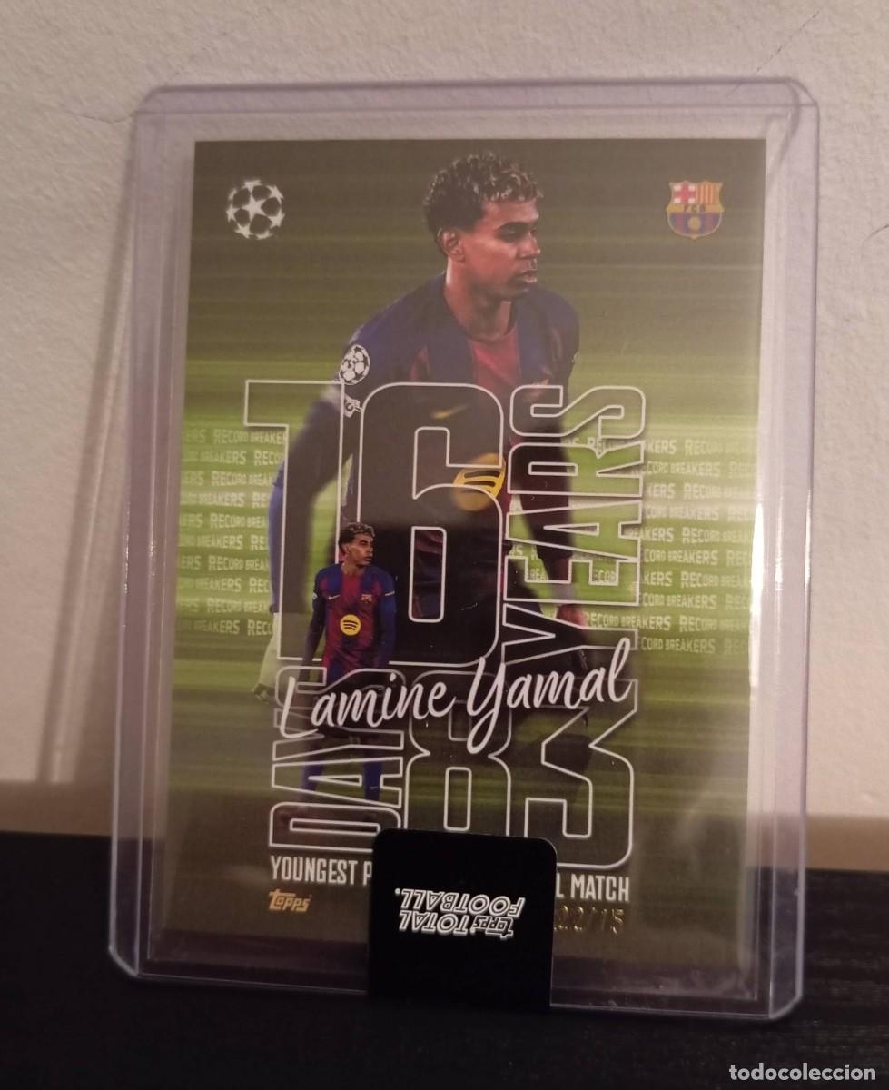 Cromos de f&uacute;tbol: -TOPPS TOTAL FOOTBALL 25-26 : LAMINE YAMAL ( BARCELONA ) NUMERADA 22/75 . /75 RECORD BREAKERS