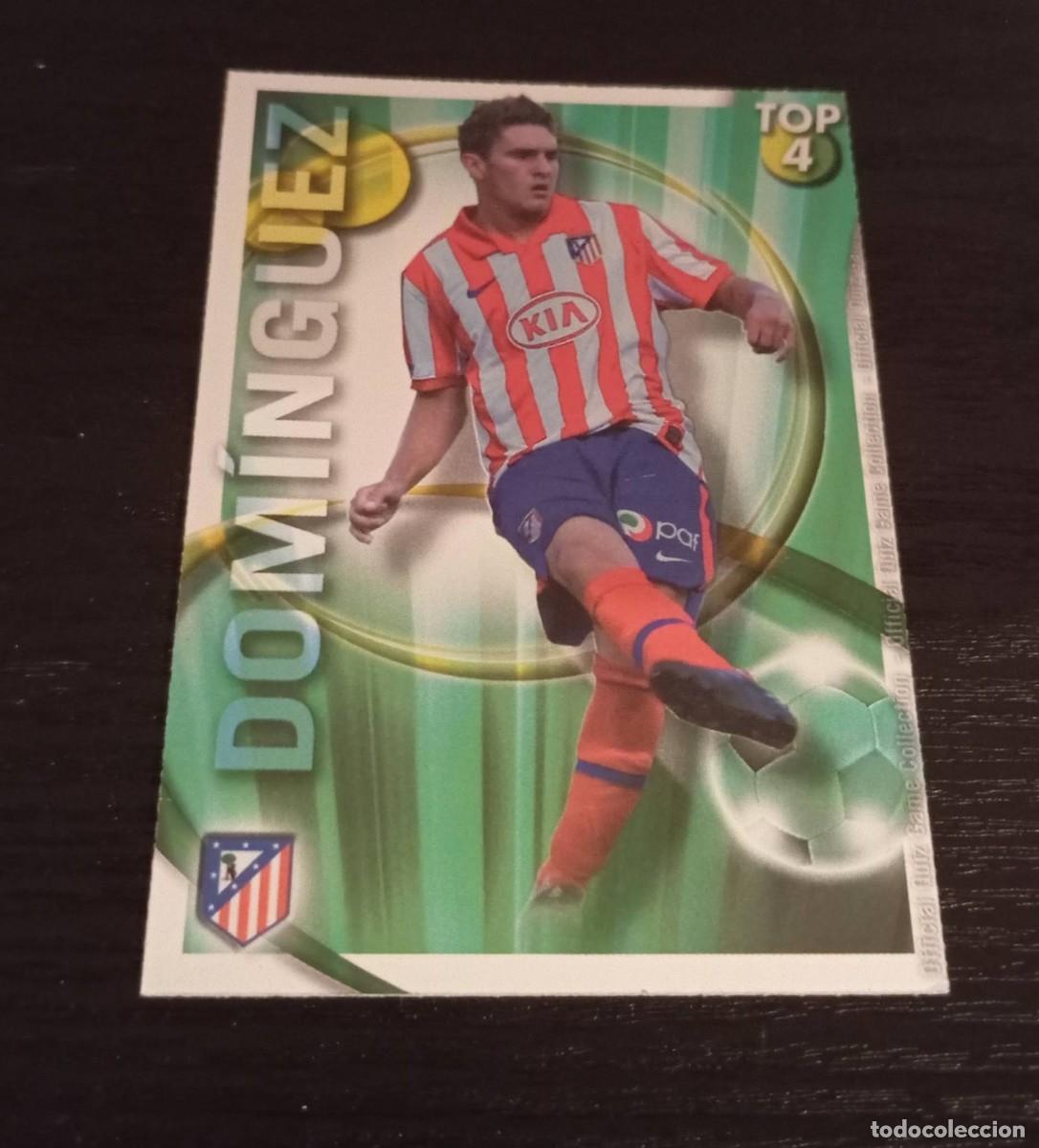 Cromos de f&uacute;tbol: -MUNDICROMO 2011 : 636 DOMINGUEZ ( AT.MADRID ) -- TOP VERDE BRILLO LISO -- ERROR