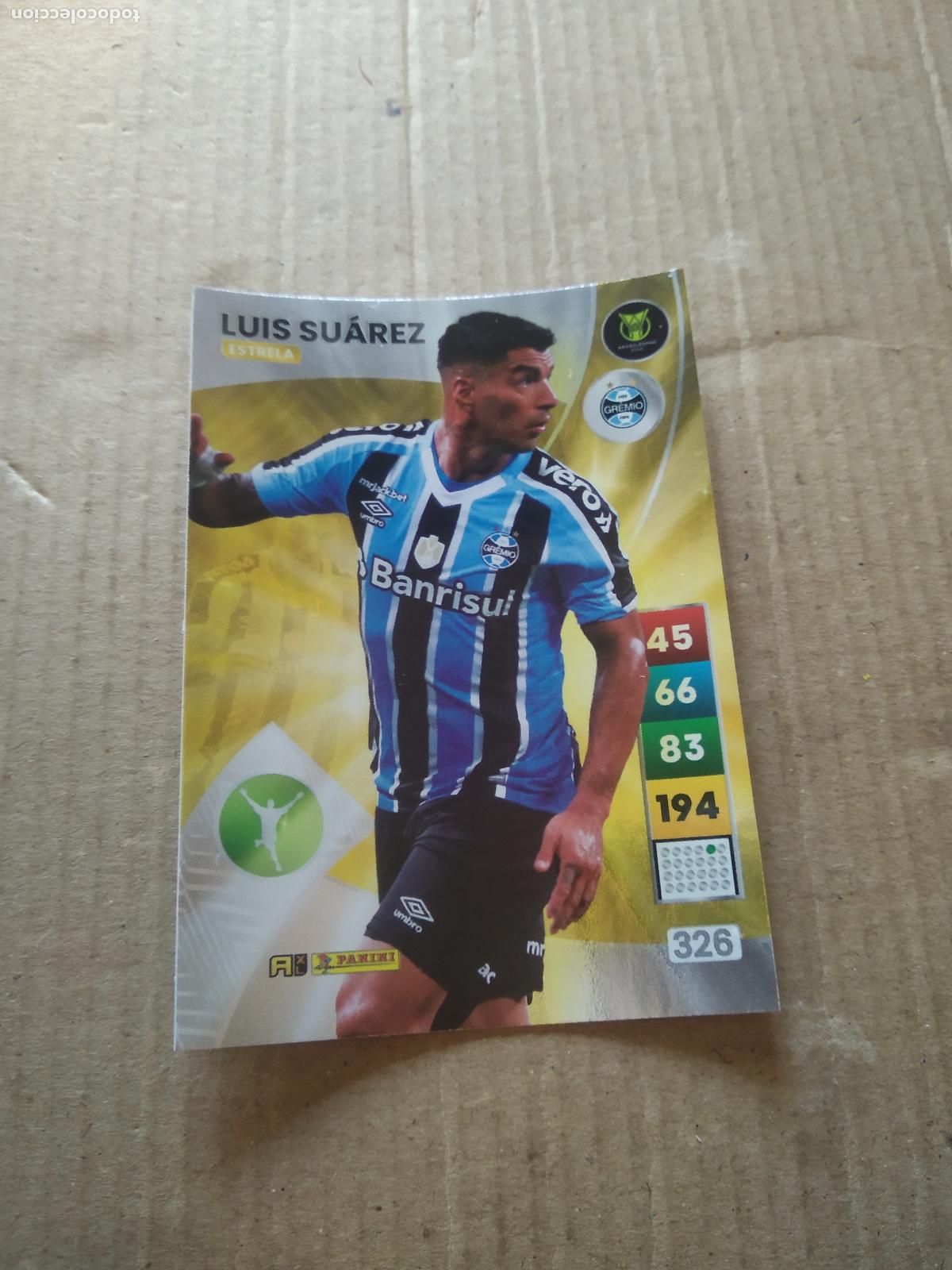 Cromos de f&uacute;tbol: 326 LUIS SUAREZ GREMIO CROMO FUTBOL PANINI ADRENALYN LIGA BRASIL 2023 BRASILEIRAO