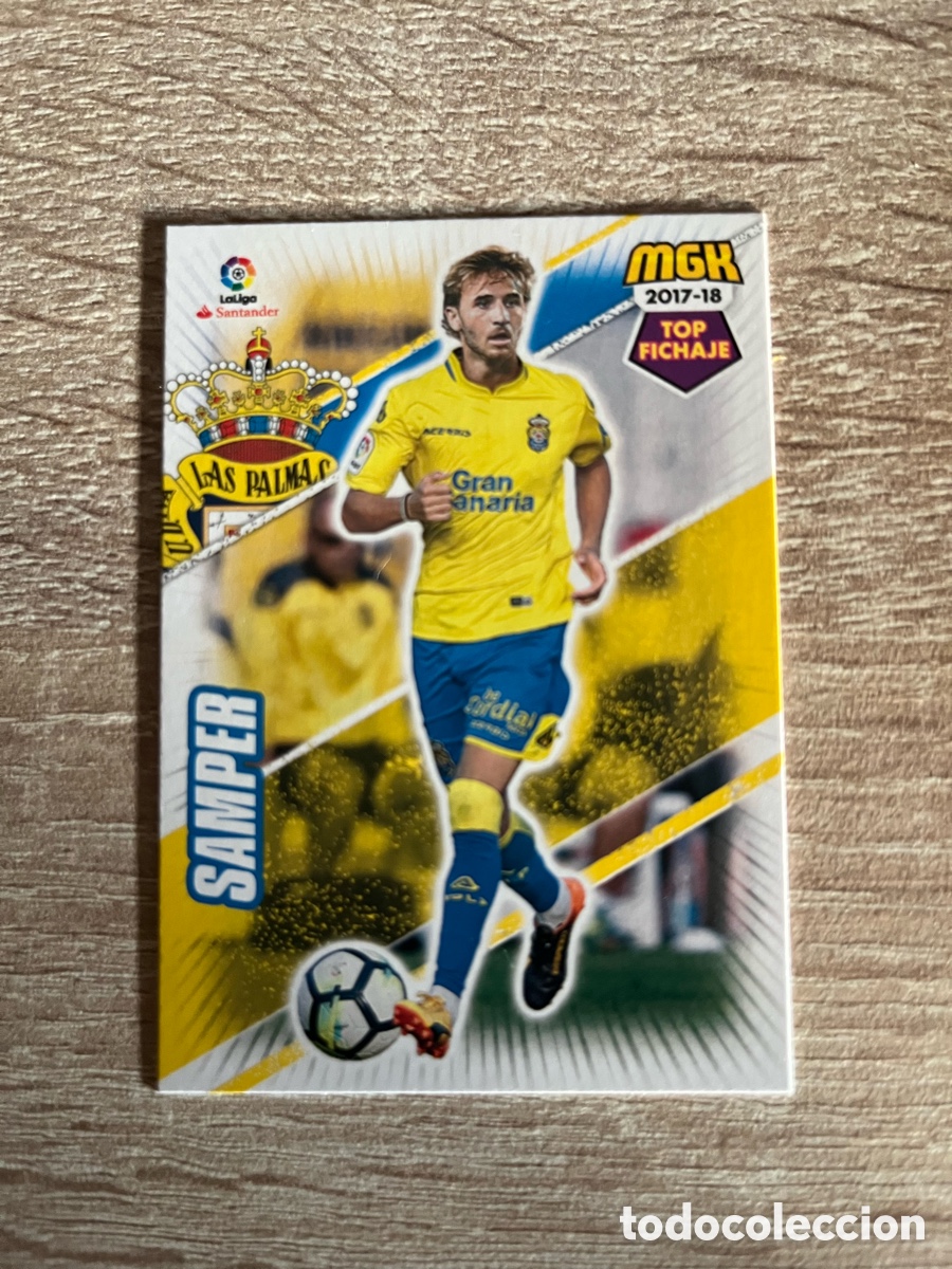 Cromos de f&uacute;tbol: 318 SAMPER TOP FICHAJE MEGACRACKS MGK 2017 2018 17 18 UD LAS PALMAS