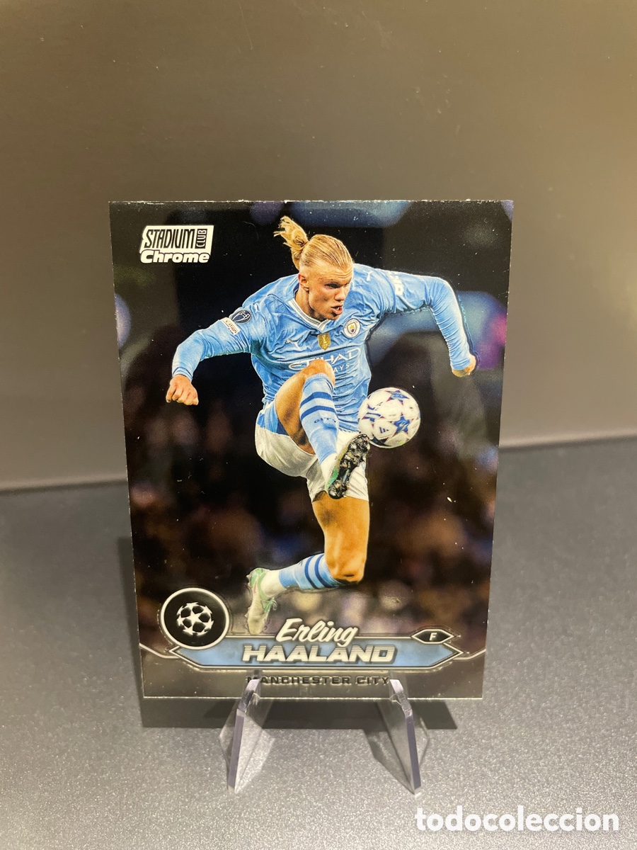 Cromos de f&uacute;tbol: Erling Haaland 70 Topps Chrome Stadium 2023-24 Manchester City