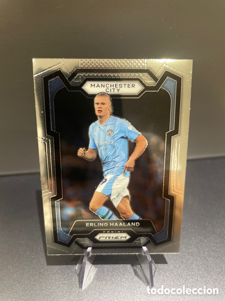 Cromos de f&uacute;tbol: Erling Haaland 3 Panini Prizm Premier League 2023-24 Manchester City