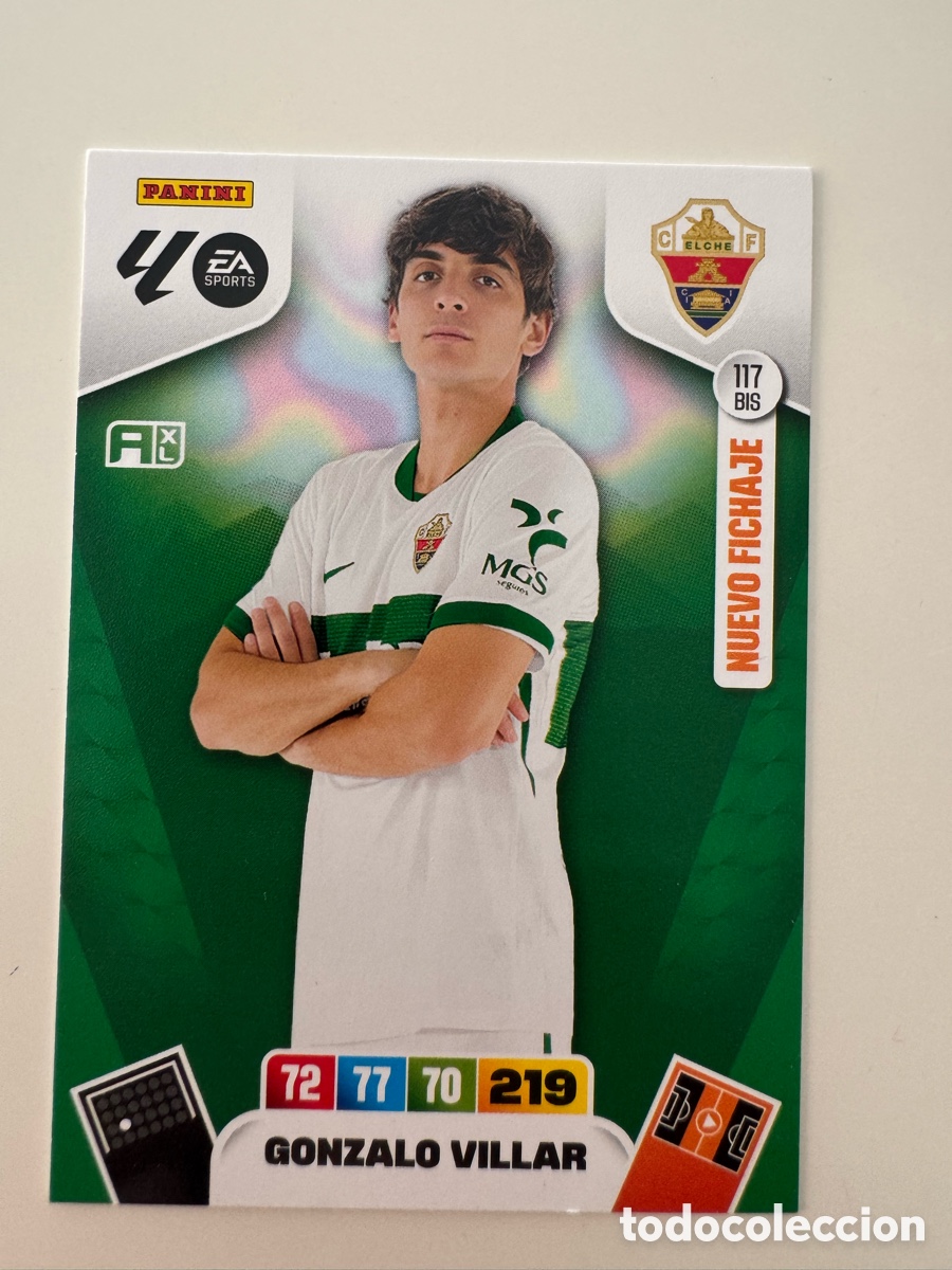 Cromos de f&uacute;tbol: PANINI ADRENALYN XL LIGA 2025-2026 25-26 &ndash; Gonzalo Villar Elche CF N&ordm; 117 BIS
