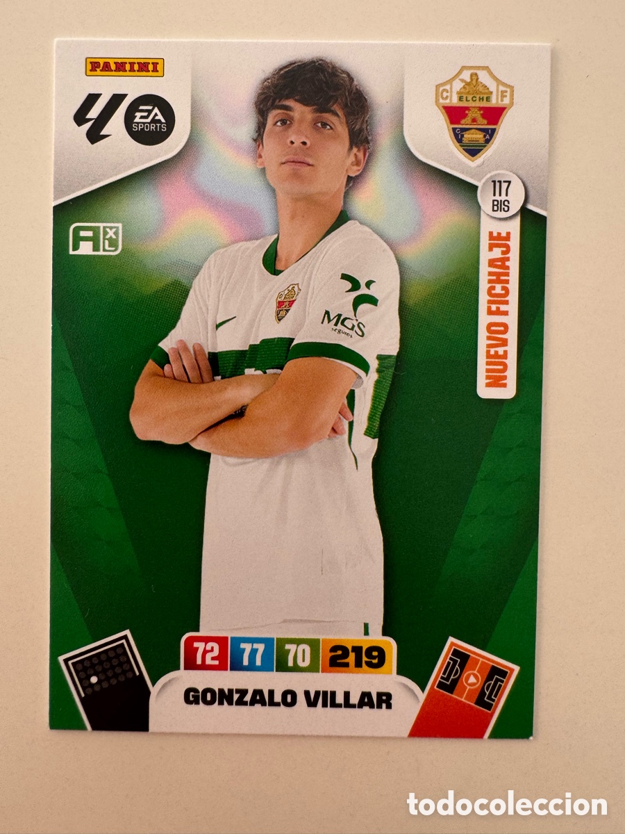 Cromos de f&uacute;tbol: PANINI ADRENALYN XL LIGA 2025-2026 25-26 &ndash; Gonzalo Villar Elche CF N&ordm; 117 BIS