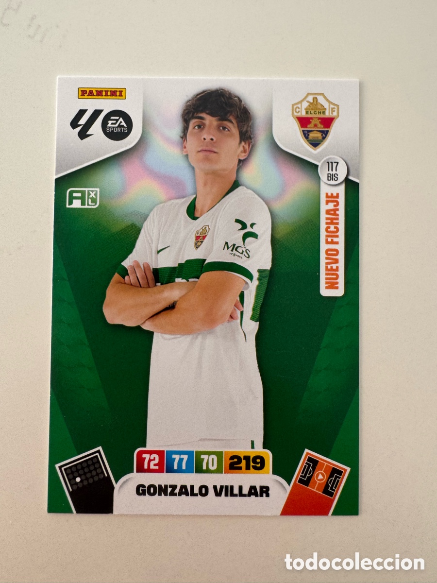 Cromos de f&uacute;tbol: PANINI ADRENALYN XL LIGA 2025-2026 25-26 &ndash; Gonzalo Villar Elche CF N&ordm; 117 BIS