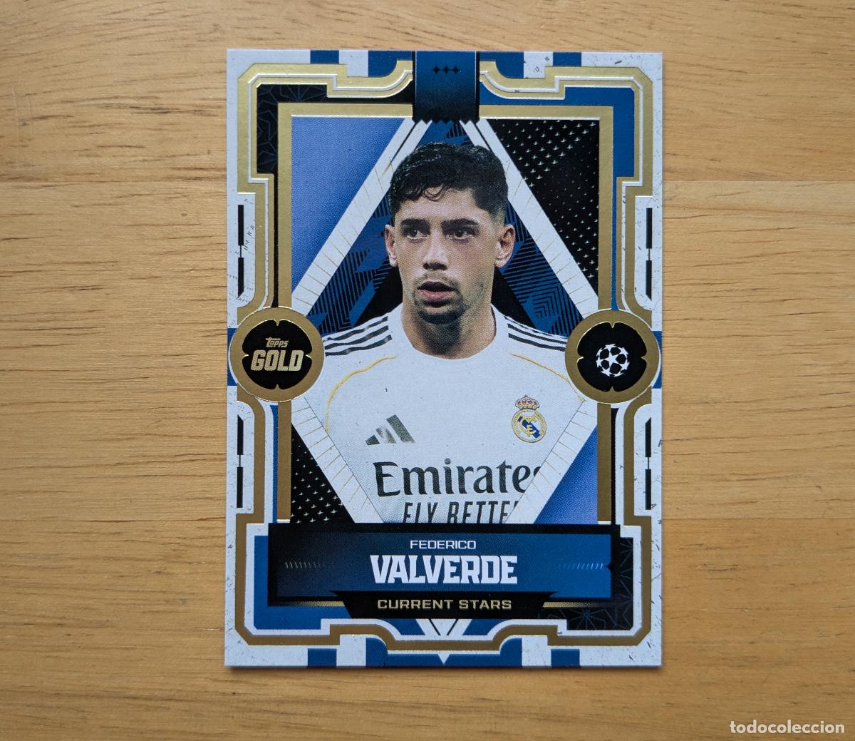 Fu&szlig;ball-Sticker: TOPPS GOLD 2025-2026 - FEDERICO VALVERDE - CURRENT STARS - REAL MADRID