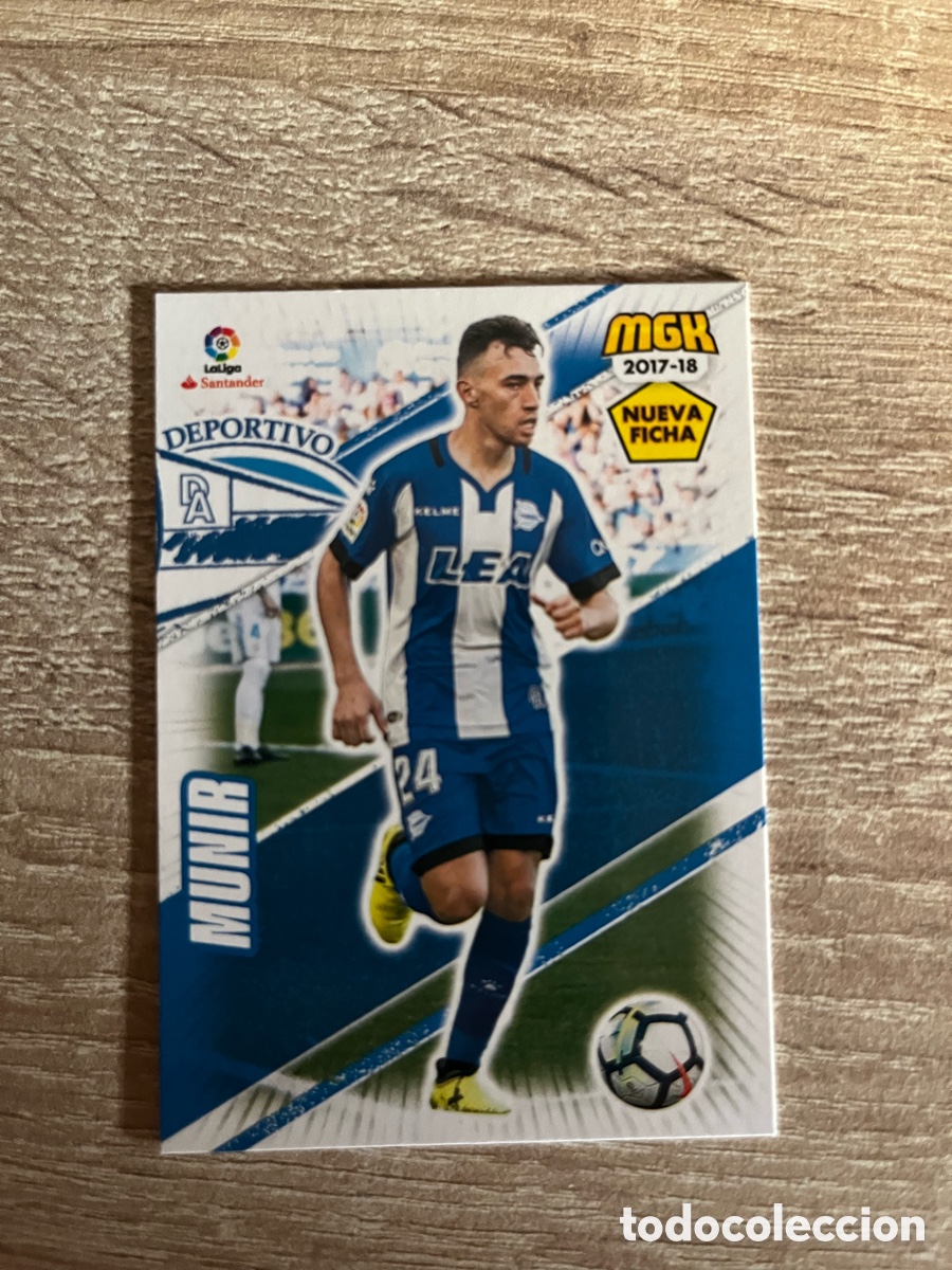 Fu&szlig;ball-Sticker: 16 BIS MUNIR NUEVA FICHA MEGACRACKS MGK 2017 2018 17 18 ALAV&Eacute;S