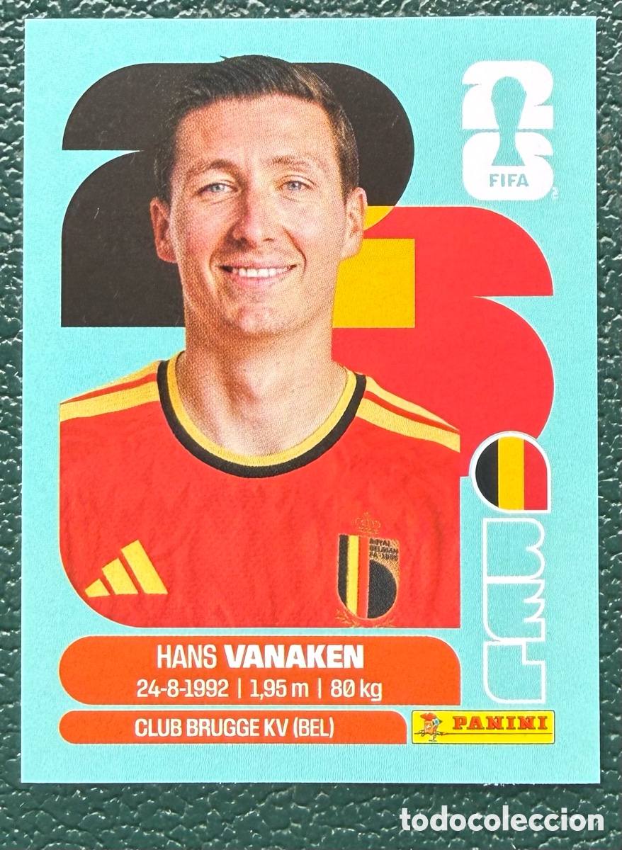 Cartes &agrave; collectionner de Football: BEL 14 HANS VANAKEN BELGICA CROMOS ALBUM FIFA WORLD CUP MUNDIAL 2026 PANINI
