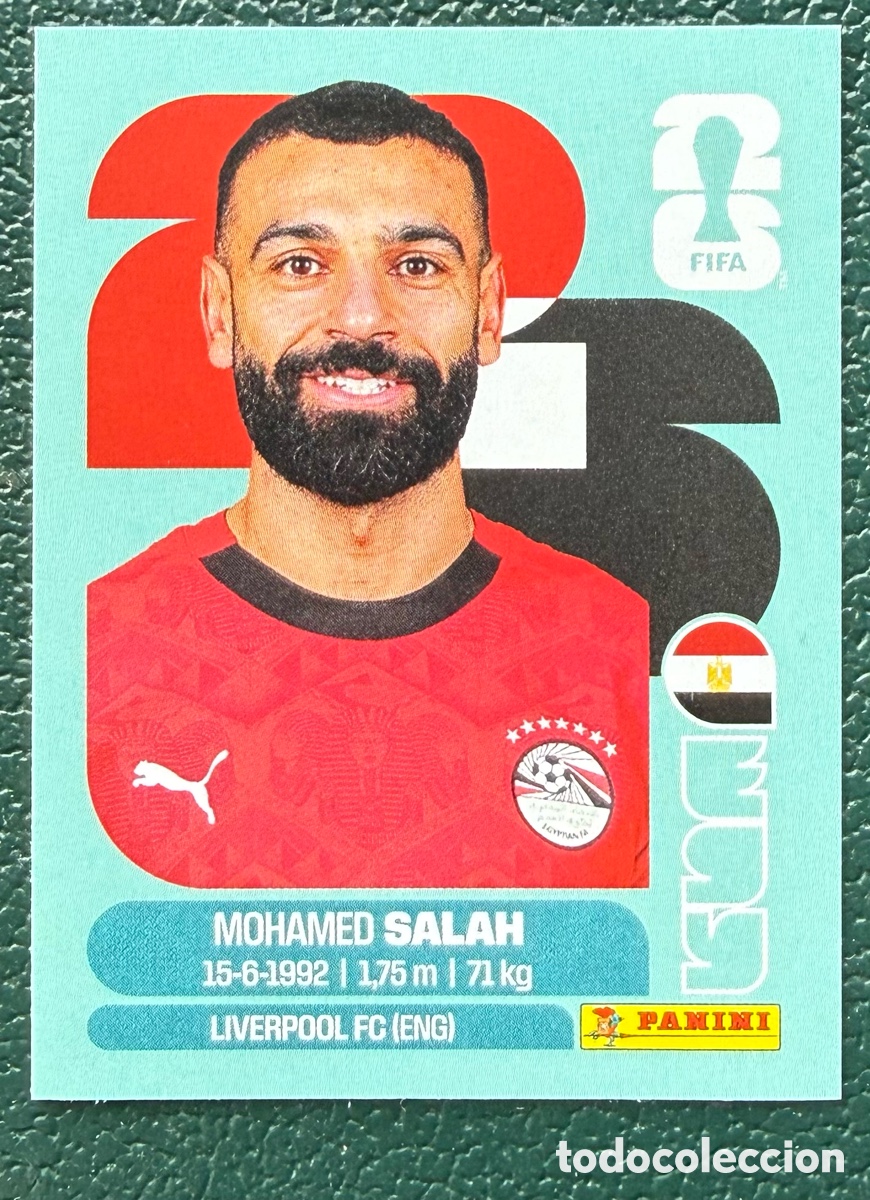 Cartes &agrave; collectionner de Football: EGY 17 MOHAMED SALAH EGIPTO CROMOS ALBUM FIFA WORLD CUP MUNDIAL 2026 PANINI