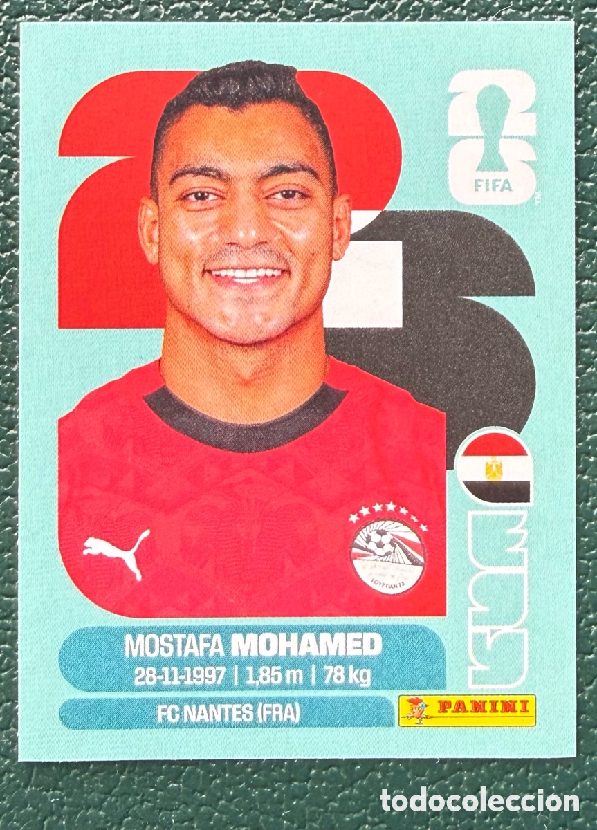 Cartes &agrave; collectionner de Football: EGY 18 MOSTAFA MOHAMED EGIPTO CROMOS ALBUM FIFA WORLD CUP MUNDIAL 2026 PANINI