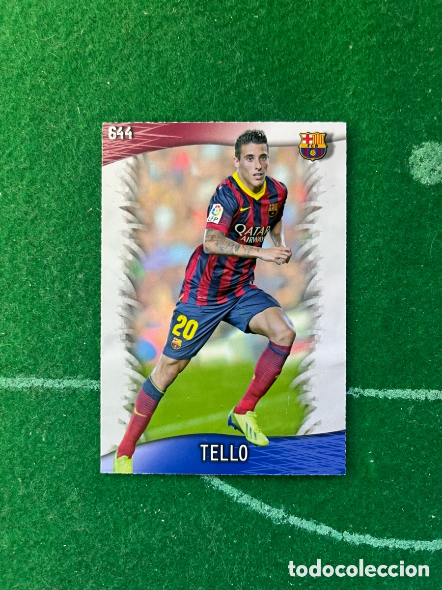 Cromos de f&uacute;tbol: 644 TELLO BARCELONA LAS FICHAS DE LA LIGA 2013 2014 MUNDICROMO