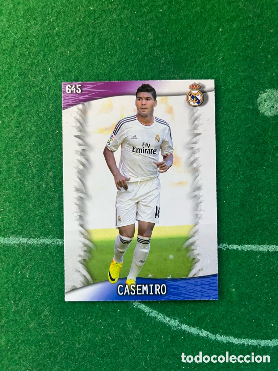 Cromos de f&uacute;tbol: 645 CASEMIRO REAL MADRID LAS FICHAS DE LA LIGA 2013 2014 MUNDICROMO