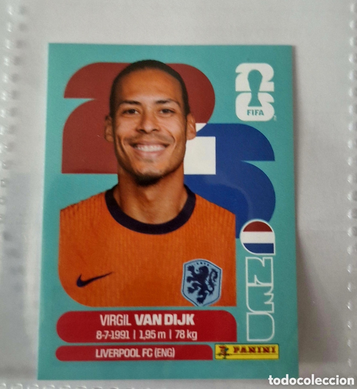 Figurine di Calcio: VAN DIJK - PAISES BAJOS - STICKER MUNDIAL 2026 PANINI FIFA WORLD CUP 26.