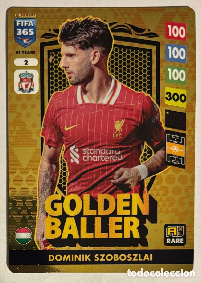 Cromos de f&uacute;tbol: DOMINIK SZOBOSZLAI (LIVERPOOL FC). CARTA GOLDEN BALLER PANINI ADRENALYN XL FIFA 365 2025. #2