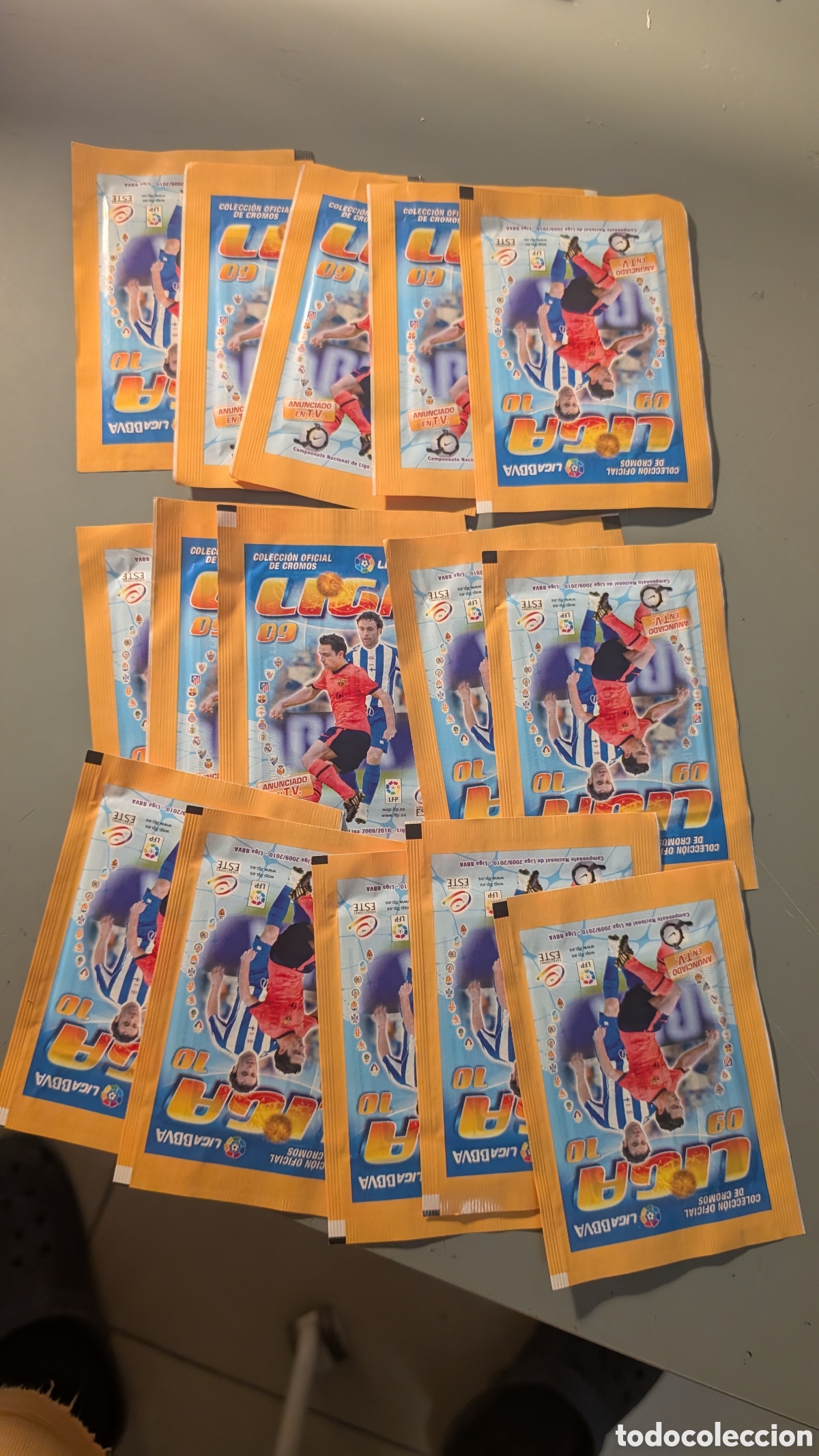 Football Stickers: LOTE 15 SOBRE SIN ABRIR LIGA ESTE 2009/10 09 10 VERSION ESTRECHO NUNCA ABIERTO BUEN ESTADO