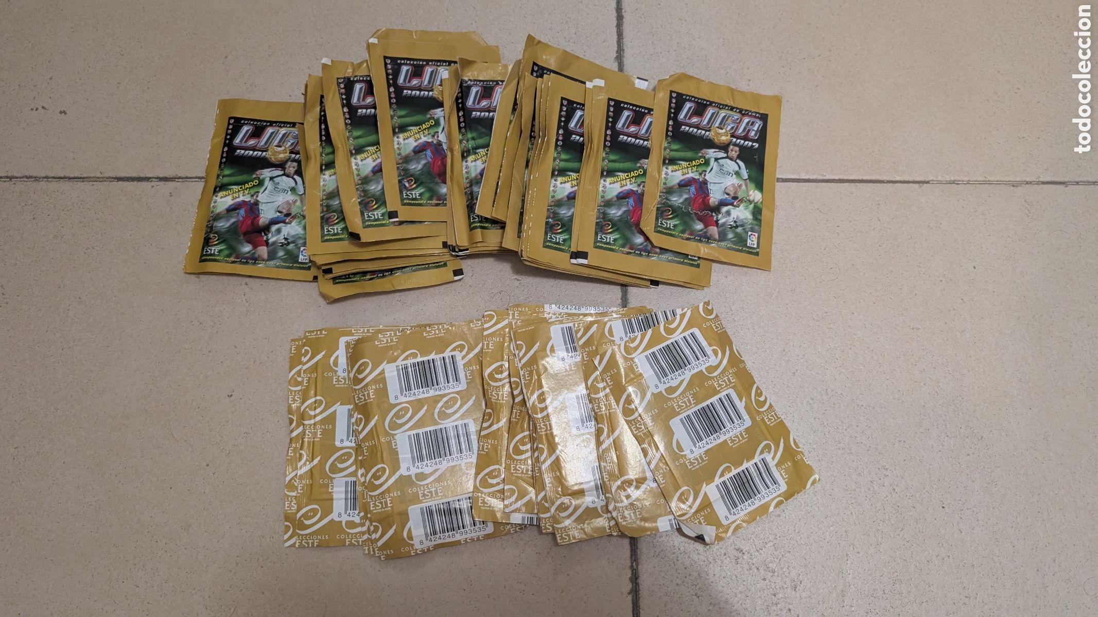 Cromos de f&uacute;tbol: LOTE 50 SOBRES SIN ABRIR VERSI&Oacute;N ESTRECHO LIGA ESTE 2006/07 06 07 NUNCA ABIERTOS