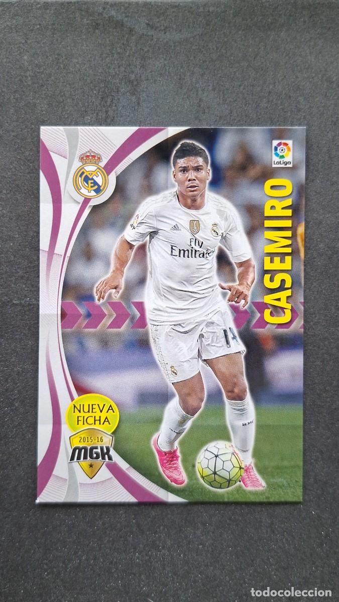 Cromos de f&uacute;tbol: L1 CASEMIRO REAL MADRID NUEVA FICHA 338 BIS PANINI MEGACRACKS 2015 2016 15 16