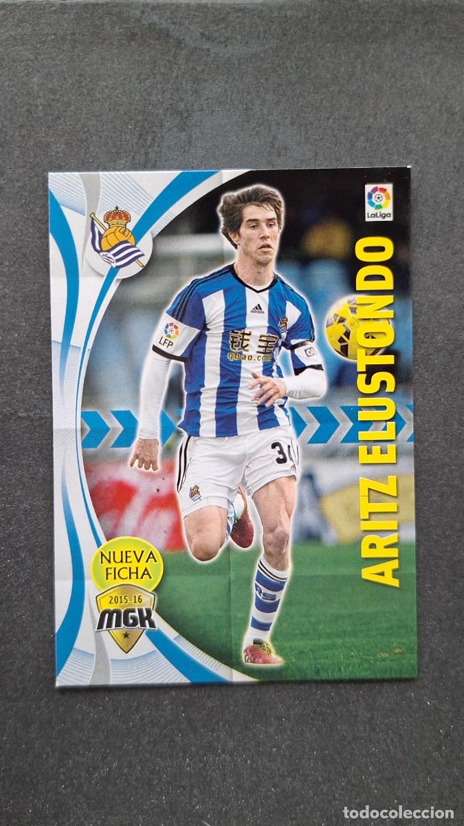 Cromos de f&uacute;tbol: L1 ARITZ ELUSTONDO REAL SOCIEDAD NUEVA FICHA 410 BIS PANINI MEGACRACKS 2015 2016 15 16