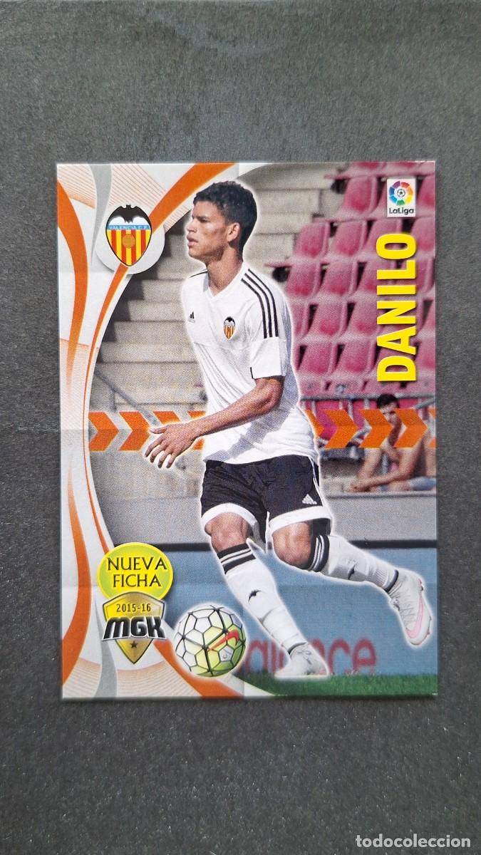Cromos de f&uacute;tbol: L1 DANILO VALENCIA C. F. NUEVA FICHA 502 BIS PANINI MEGACRACKS 2015 2016 15 16