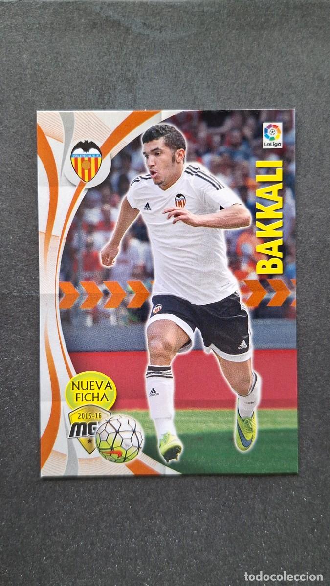 Cromos de f&uacute;tbol: L1 BAKKALI VALENCIA C. F. NUEVA FICHA 507 BIS PANINI MEGACRACKS 2015 2016 15 16